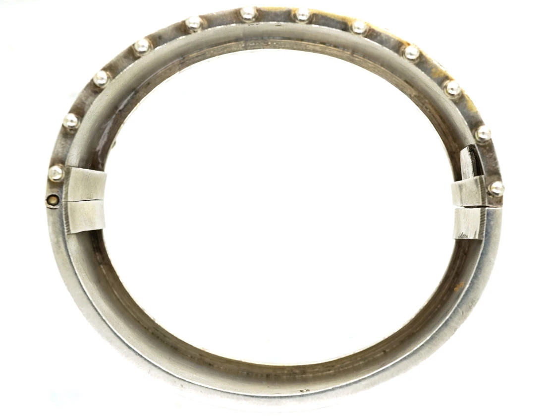 Victorian Silver Gilt Bangle With Rose Motif 5 Victorian Silver Gilt Bangle With Rose Motif - Image 3