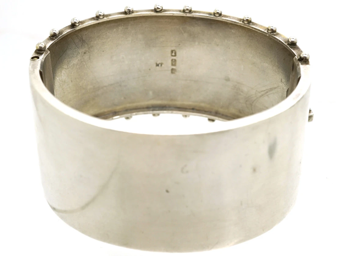 Victorian Silver Gilt Bangle With Rose Motif 6 Victorian Silver Gilt Bangle With Rose Motif - Image 4