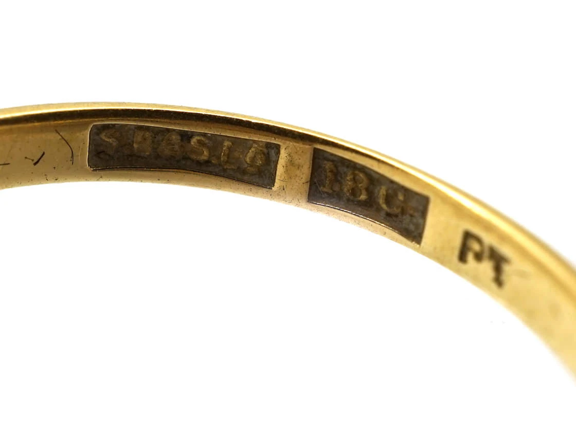 Art Deco 18ct Gold & Platinum Diamond Shaped Diamond Ring 10 Art Deco 18ct Gold & Platinum Diamond Shaped Diamond Ring - Image 8