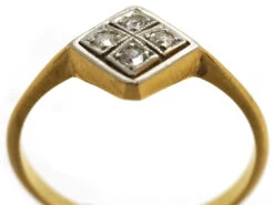 Art Deco 18ct Gold & Platinum Diamond Shaped Diamond Ring 15 Art Deco 18ct Gold & Platinum Diamond Shaped Diamond Ring -Antique Jewellery Company DSC07892