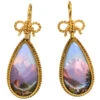 15ct Gold Swiss Enamel Drop Earrings