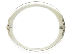 Silver Bangle With Engraved Flower Motif -Antique Jewellery Company DSC07958 1