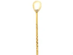 Edwardian 18ct Gold, Large Baroque Pearl Tie Pin