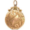 Edwardian 9ct Gold Round Locket With Engraved Detail 2 Edwardian 9ct Gold Round Locket With Engraved Detail -Antique Jewellery Company DSC07994 copy
