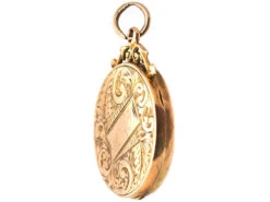 Edwardian 9ct Gold Round Locket With Engraved Detail 9 Edwardian 9ct Gold Round Locket With Engraved Detail -Antique Jewellery Company DSC08001 copy