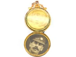 Edwardian 9ct Gold Round Locket With Engraved Detail 8 Edwardian 9ct Gold Round Locket With Engraved Detail -Antique Jewellery Company DSC08010 copy scaled 1