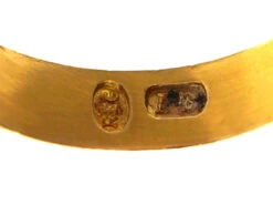 Victorian 18ct Gold Enamelled In Love Abide Till Death Deride Wedding Ring -Antique Jewellery Company DSC08028 copy