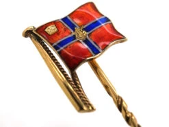 9ct Gold & Enamel Flag Tie Pin By Benzie For The Royal Lymington Yacht Club 10 9ct Gold & Enamel Flag Tie Pin By Benzie For The Royal Lymington Yacht Club -Antique Jewellery Company DSC08030
