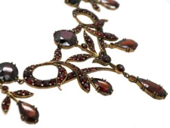 Art Nouveau Triple Drop Garnet Necklace 11 Art Nouveau Triple Drop Garnet Necklace -Antique Jewellery Company DSC08035
