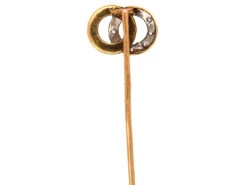 Art Deco Sapphire & Diamond Double Circle Tie Pin 11 Art Deco Sapphire & Diamond Double Circle Tie Pin -Antique Jewellery Company DSC08041