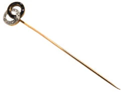 Art Deco Sapphire & Diamond Double Circle Tie Pin 10 Art Deco Sapphire & Diamond Double Circle Tie Pin -Antique Jewellery Company DSC08045