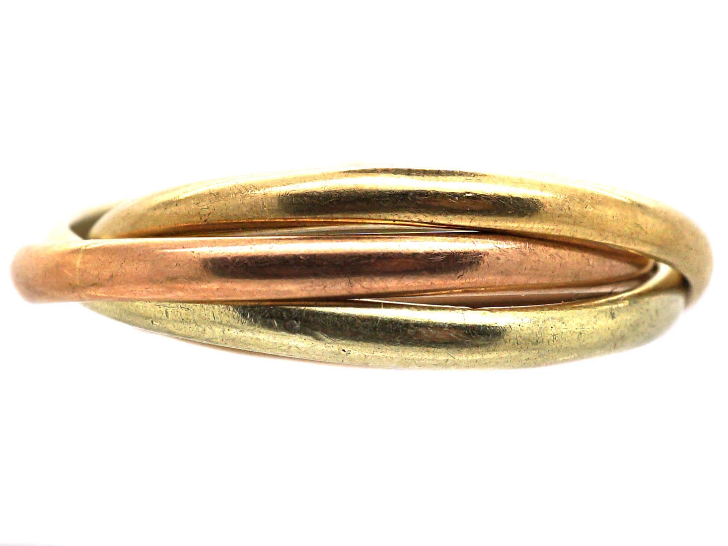 9ct Three Colour Gold Russian Wedding Ring 6 9ct Three Colour Gold Russian Wedding Ring - Image 4