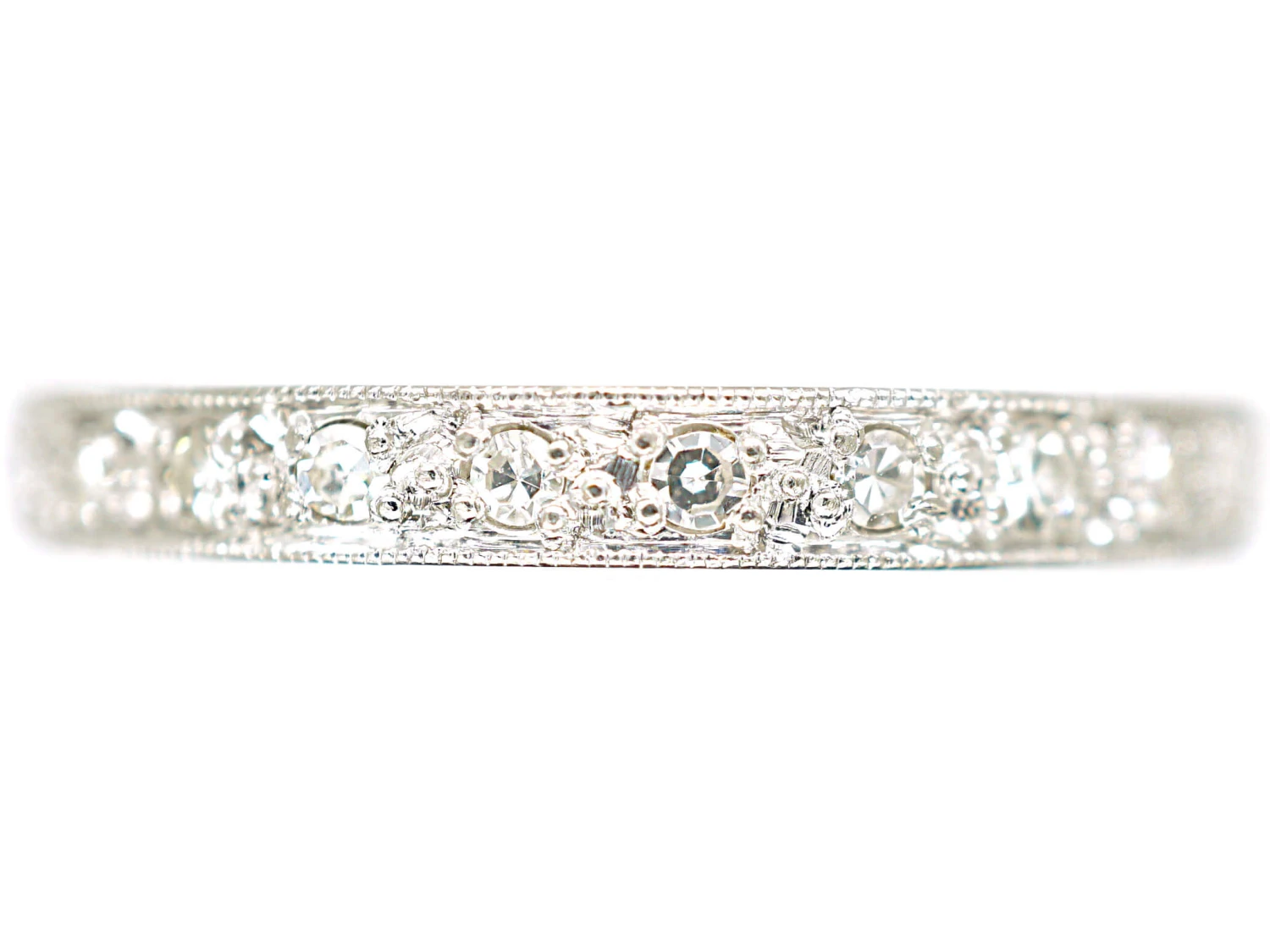 Art Deco 18ct White Gold Diamond Eternity Ring 3 Art Deco 18ct White Gold Diamond Eternity Ring