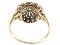 Edwardian 18ct Gold ​& Platinum, Diamond Starburst Ring -Antique Jewellery Company DSC08062