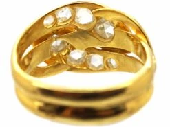 French Import 19th Century 18ct Gold Double Snake Ring Set With Rose Diamonds 12 French Import 19th Century 18ct Gold Double Snake Ring Set With Rose Diamonds -Antique Jewellery Company DSC08071 scaled 1