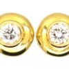 18ct Gold Stud Earrings Set With A Diamond In Each One 1 18ct Gold Stud Earrings Set With A Diamond In Each One -Antique Jewellery Company DSC08073 scaled 1