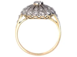 Edwardian 18ct Gold ​& Platinum, Diamond Starburst Ring -Antique Jewellery Company DSC08074