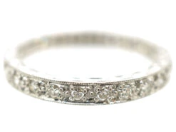 Art Deco 18ct White Gold Diamond Eternity Ring 9 Art Deco 18ct White Gold Diamond Eternity Ring -Antique Jewellery Company DSC08076