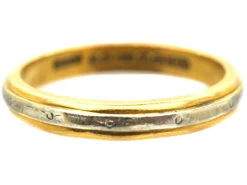 18ct Gold & Platinum Wedding Ring By Charles Green & Sons 11 18ct Gold & Platinum Wedding Ring By Charles Green & Sons -Antique Jewellery Company DSC08081 copy