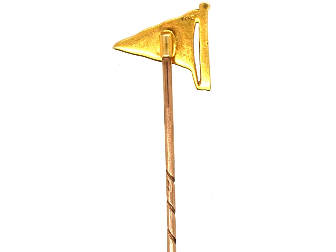 18ct Gold & Enamel Burgee Tie Pin For The Royal Lymington Yacht Club 7 18ct Gold & Enamel Burgee Tie Pin For The Royal Lymington Yacht Club - Image 5