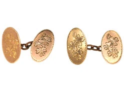 9ct Gold Three Leaf Clover Cufflinks