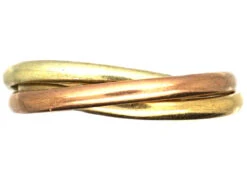 9ct Three Colour Gold Russian Wedding Ring