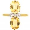 Edwardian 18ct Gold Ring Set With Topaz & Diamonds -Antique Jewellery Company DSC08103 scaled 1
