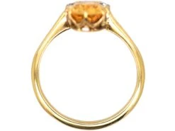 Edwardian 18ct Gold Ring Set With Topaz & Diamonds -Antique Jewellery Company DSC08117 scaled 1