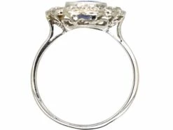 Early 20th Century Platinum, Large Sapphire & Diamond Oval Cluster Ring 9 Early 20th Century Platinum, Large Sapphire & Diamond Oval Cluster Ring -Antique Jewellery Company DSC08118 scaled 1