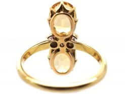 Edwardian 18ct Gold Ring Set With Topaz & Diamonds -Antique Jewellery Company DSC08119 scaled 1