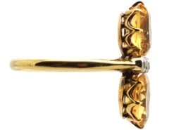 Edwardian 18ct Gold Ring Set With Topaz & Diamonds -Antique Jewellery Company DSC08122 scaled 1