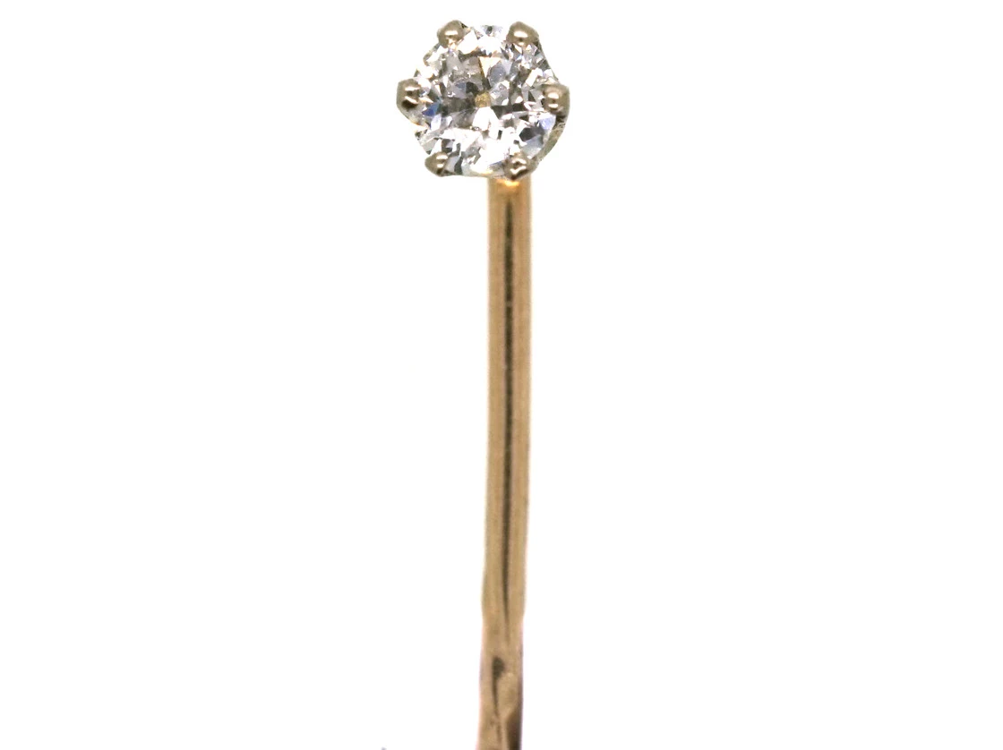 Diamond Solitaire Tie Pin 3 Diamond Solitaire Tie Pin