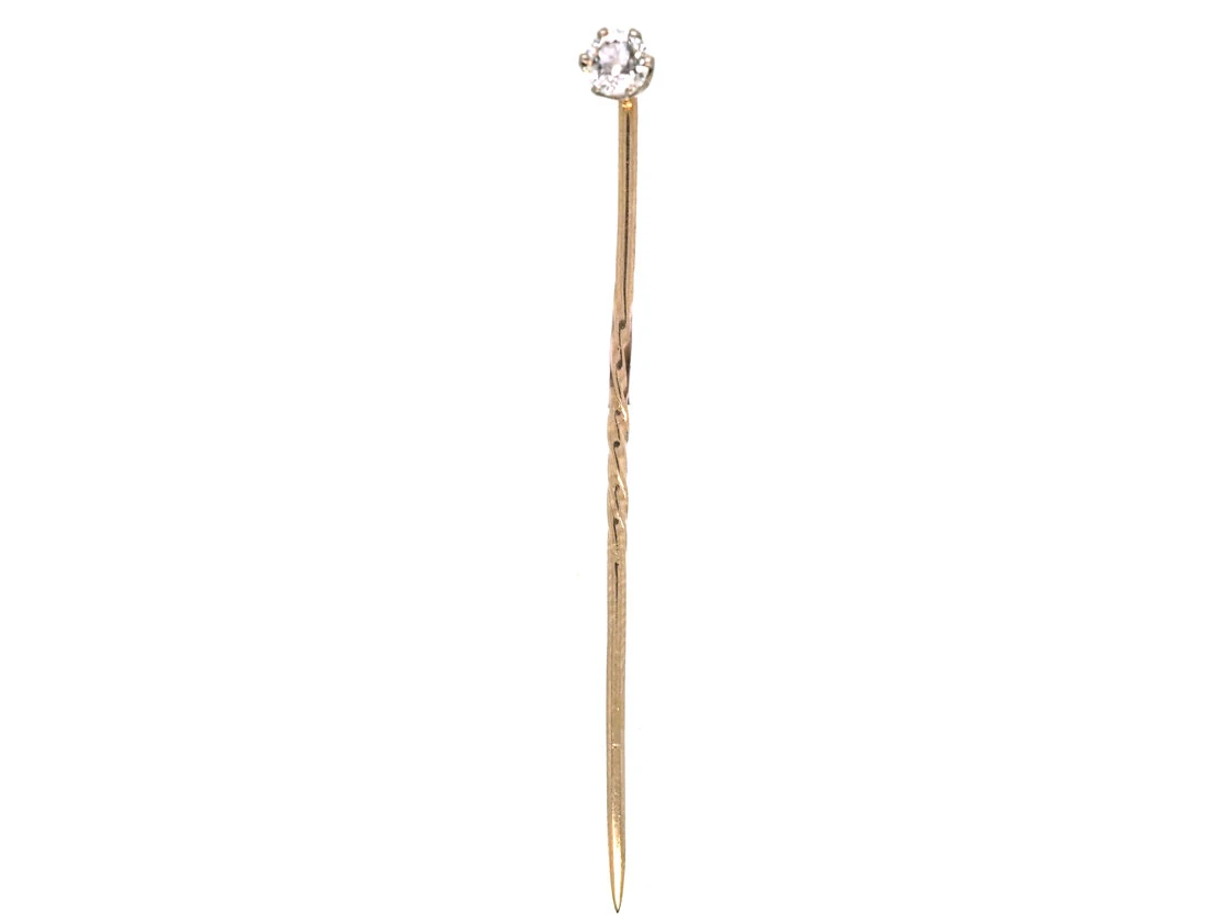 Diamond Solitaire Tie Pin 5 Diamond Solitaire Tie Pin - Image 3