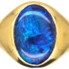 18ct Gold Ring Set With A Cabochon Black Opal 2 18ct Gold Ring Set With A Cabochon Black Opal -Antique Jewellery Company DSC08162 copy