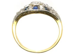 French Art Deco Sapphire & Diamond Ring 11 French Art Deco Sapphire & Diamond Ring -Antique Jewellery Company DSC08187