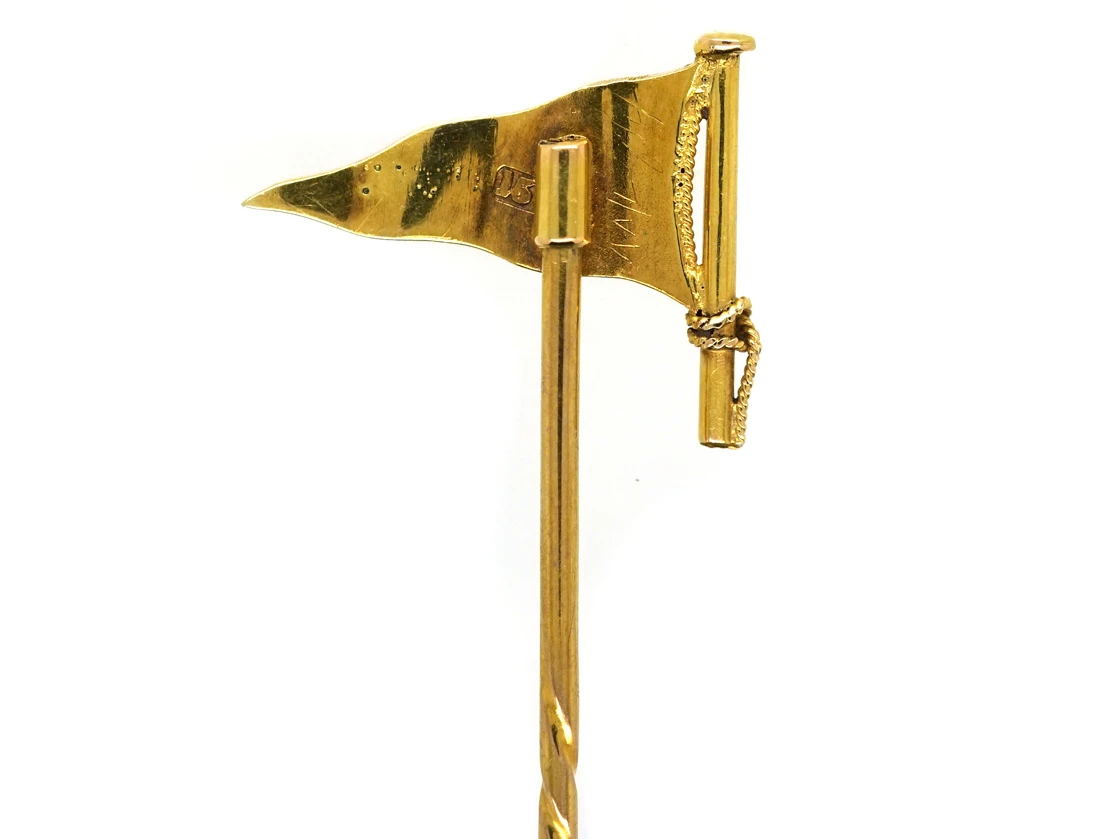 Edwardian 15ct Gold Royal Clyde Yacht Club Burgee Tie Pin 9 Edwardian 15ct Gold Royal Clyde Yacht Club Burgee Tie Pin - Image 7