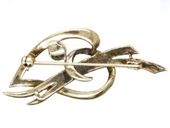 Silver, Marcasite & Pearl Woven Heart Brooch 7 Silver, Marcasite & Pearl Woven Heart Brooch -Antique Jewellery Company DSC08204