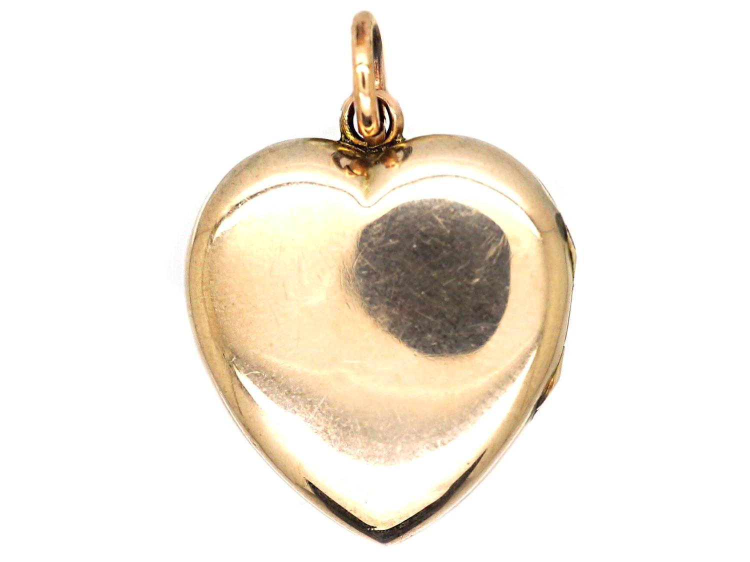 Edwardian 9ct Gold Back & Front Heart Shaped Locket With Cross Set With Natural Split Pearls 4 Edwardian 9ct Gold Back & Front Heart Shaped Locket With Cross Set With Natural Split Pearls - Image 2