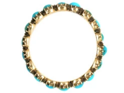 Georgian 15ct Gold & Turquoise Eternity Ring 14 Georgian 15ct Gold & Turquoise Eternity Ring -Antique Jewellery Company DSC08249