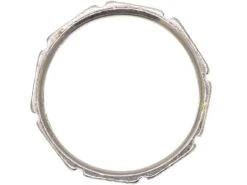 Early 20th Century Platinum Faceted Wedding Ring -Antique Jewellery Company DSC08257 scaled 1