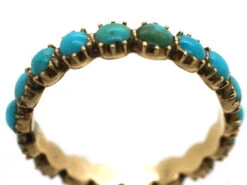 Georgian 15ct Gold & Turquoise Eternity Ring 13 Georgian 15ct Gold & Turquoise Eternity Ring -Antique Jewellery Company DSC08258