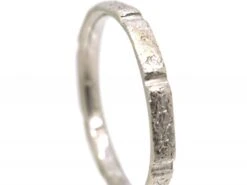 Early 20th Century Platinum Faceted Wedding Ring -Antique Jewellery Company DSC08281 scaled 1