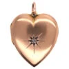 Edwardian 9ct Back ​& Front Heart Shaped Locket With Star Motif -Antique Jewellery Company DSC08318