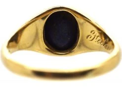 Victorian 18ct Gold Signet Ring With Lapis Lazuli Intaglio Of A Man 13 Victorian 18ct Gold Signet Ring With Lapis Lazuli Intaglio Of A Man -Antique Jewellery Company DSC08338 scaled 1