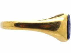 Victorian 18ct Gold Signet Ring With Lapis Lazuli Intaglio Of A Man 14 Victorian 18ct Gold Signet Ring With Lapis Lazuli Intaglio Of A Man -Antique Jewellery Company DSC08340 scaled 1