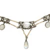 Silver & Gold , Moonstone & Blister Pearl Arts & Crafts Necklace 2 Silver & Gold , Moonstone & Blister Pearl Arts & Crafts Necklace -Antique Jewellery Company DSC08343 2
