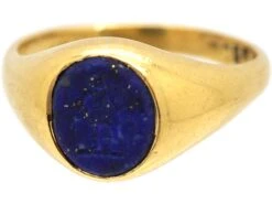 Victorian 18ct Gold Signet Ring With Lapis Lazuli Intaglio Of A Man 17 Victorian 18ct Gold Signet Ring With Lapis Lazuli Intaglio Of A Man -Antique Jewellery Company DSC08343 scaled 1