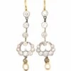 Edwardian Platinum & 15ct Gold Drop Earrings Set With Diamonds & Natural Pearls 2 Edwardian Platinum & 15ct Gold Drop Earrings Set With Diamonds & Natural Pearls -Antique Jewellery Company DSC08363 scaled 1
