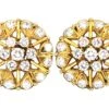 18ct Gold Clip On Diamond Cluster Earrings -Antique Jewellery Company DSC08363 scaled 2