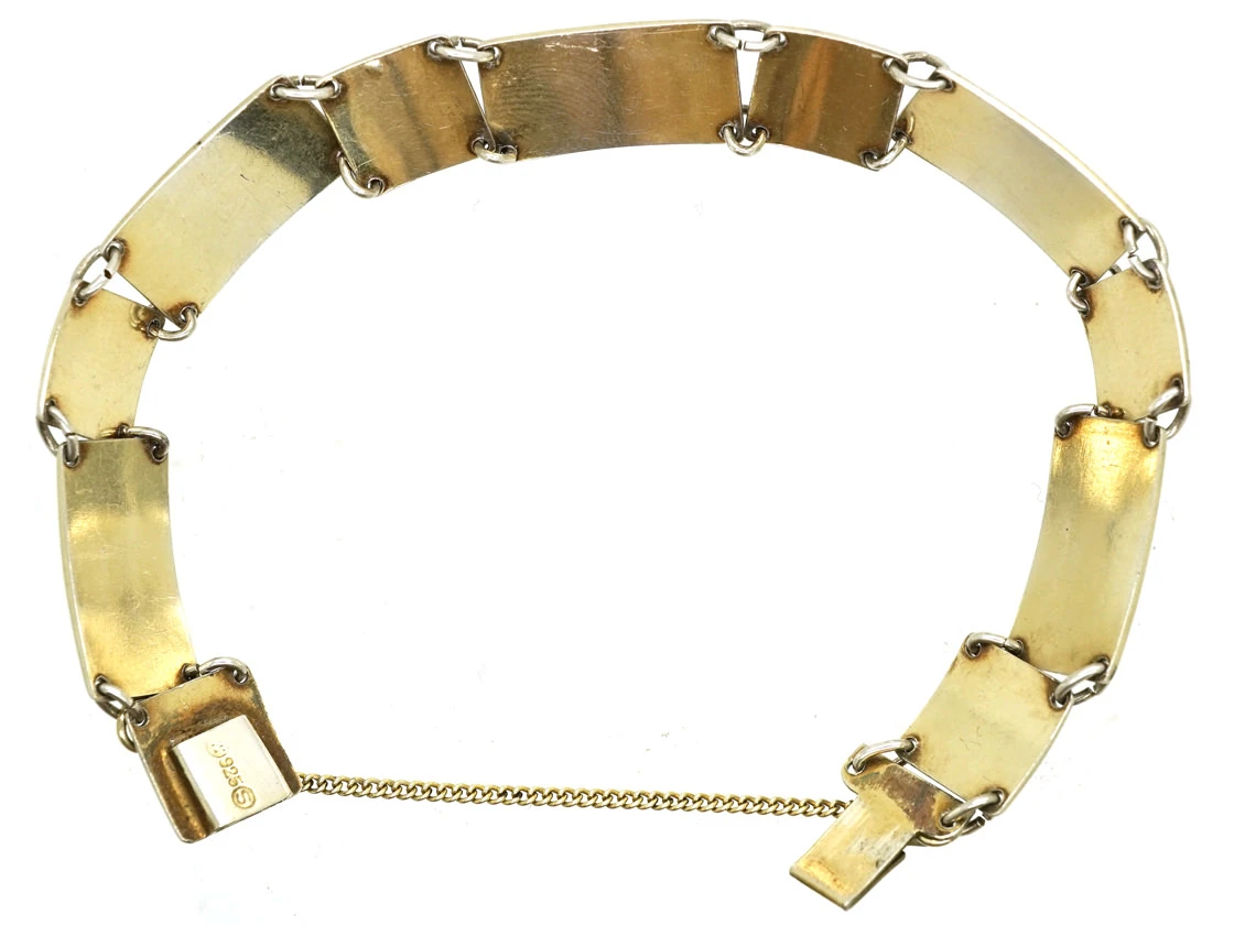 Silver, Black & Green Enamel Bracelet By Ottar Hval 6 Silver, Black & Green Enamel Bracelet By Ottar Hval - Image 4